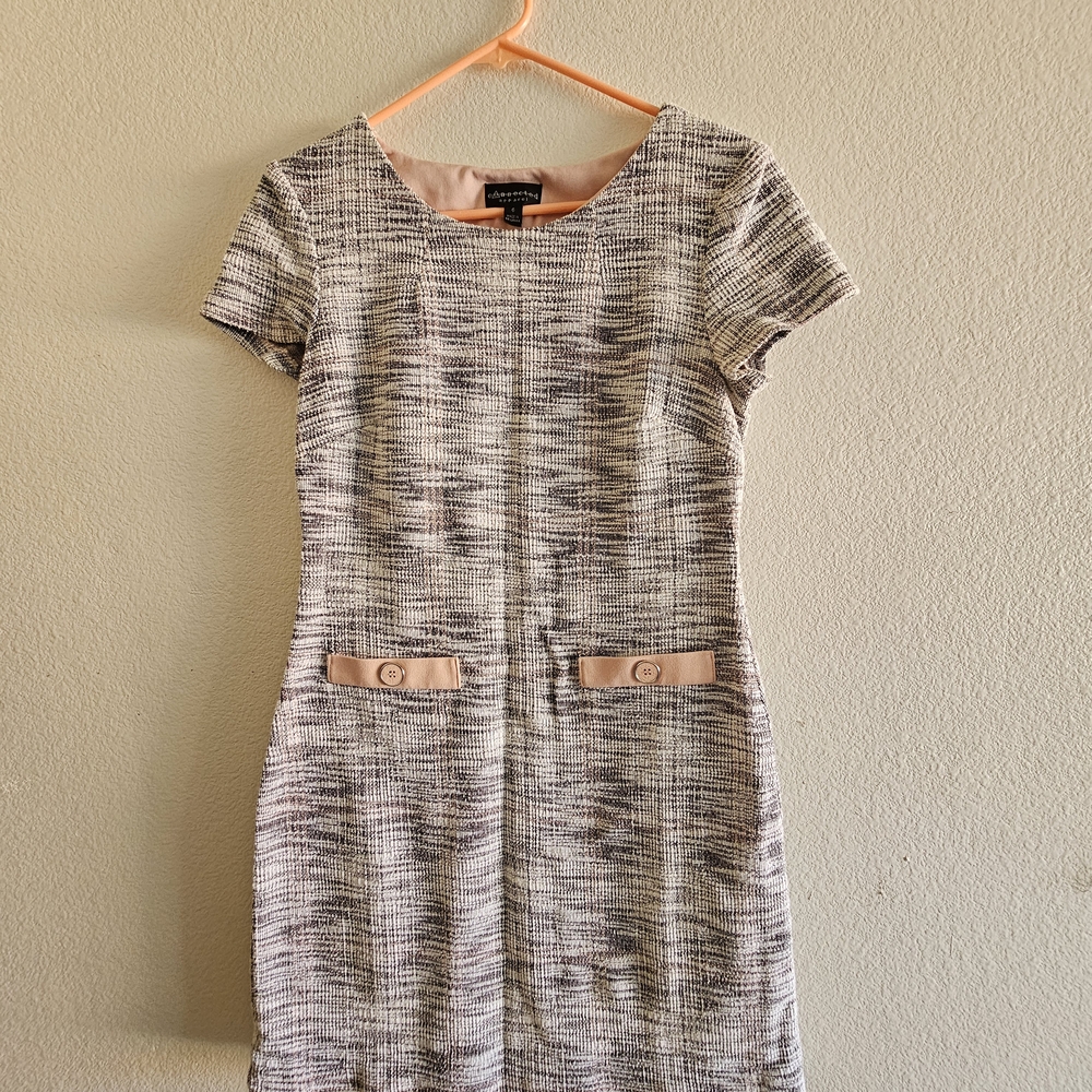 Connected Apparel Black and White Mini Dress